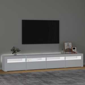 TV skříňka s LED osvětlením bílá 240x35x40 cm - obrázek 3