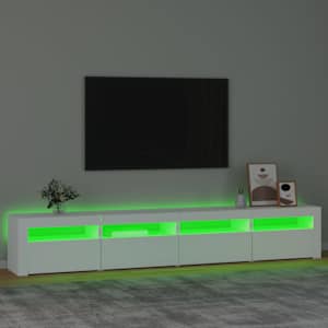 TV skříňka s LED osvětlením bílá 240x35x40 cm - obrázek 4