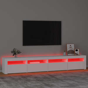 TV skříňka s LED osvětlením bílá 240x35x40 cm - obrázek 5