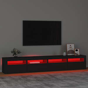 TV skříňka s LED osvětlením černá 240x35x40 cm - obrázek 5