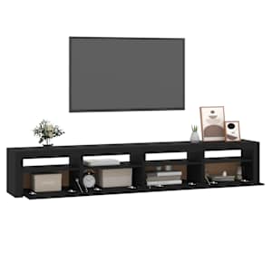 TV skříňka s LED osvětlením černá 240x35x40 cm - obrázek 6