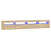 vidaXL telerialus LED-tuledega, Sonoma tamm, 240x35x40 cm