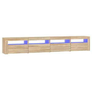 TV skříňka s LED osvětlením dub sonoma 240x35x40 cm - obrázek 2