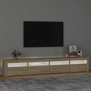 TV skříňka s LED osvětlením dub sonoma 240x35x40 cm - obrázek 3