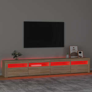 TV skříňka s LED osvětlením dub sonoma 240x35x40 cm - obrázek 5