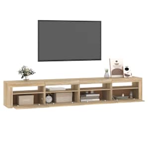 TV skříňka s LED osvětlením dub sonoma 240x35x40 cm - obrázek 6