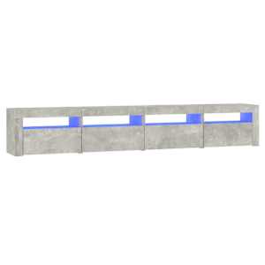 TV skříňka s LED osvětlením betonově šedá 240x35x40 cm - obrázek 2
