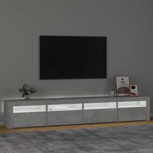 TV skříňka s LED osvětlením betonově šedá 240x35x40 cm - obrázek 3