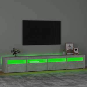 TV skříňka s LED osvětlením betonově šedá 240x35x40 cm - obrázek 4
