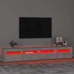TV skříňka s LED osvětlením betonově šedá 240x35x40 cm - obrázek 5