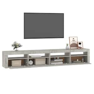 TV skříňka s LED osvětlením betonově šedá 240x35x40 cm - obrázek 6