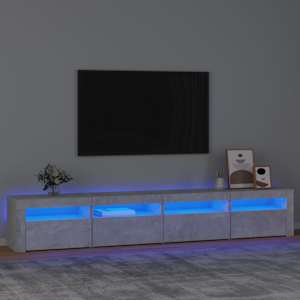 TV skříňka s LED osvětlením betonově šedá 240x35x40 cm - obrázek 1
