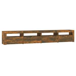 TV skříňka s LED osvětlením kouřový dub 240x35x40 cm - obrázek 7