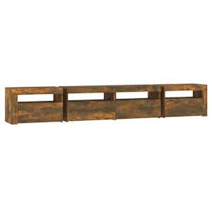 TV skříňka s LED osvětlením kouřový dub 240x35x40 cm - obrázek 8