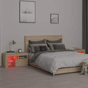 Noční stolky 2 ks s LED osvětlením dub sonoma 70 x 36,5 x 40 cm - obrázek 6
