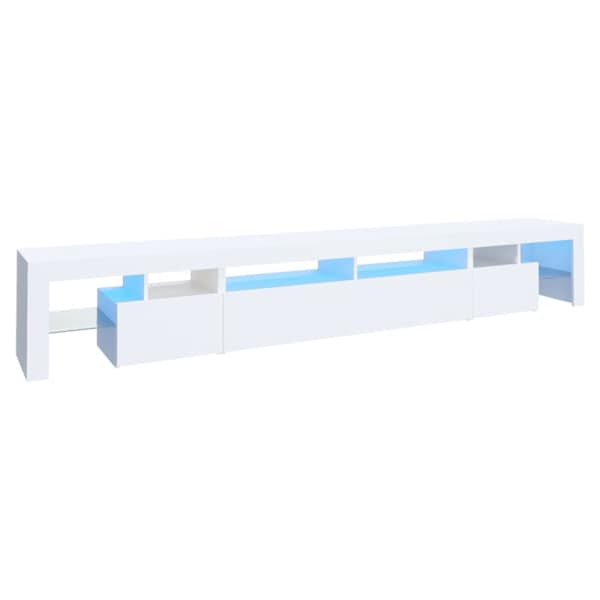 vidaXL telerialus LED-tuledega, valge, 260x36,5x40 cm