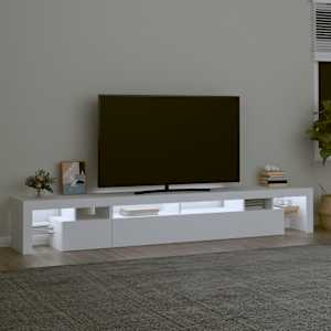 TV skříňka s LED osvětlením bílá 260x36,5x40 cm - obrázek 3