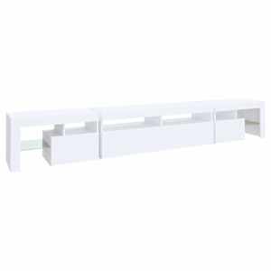 TV skříňka s LED osvětlením bílá 260x36,5x40 cm - obrázek 8