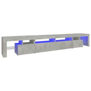 TV skříňka s LED osvětlením betonově šedá 260x36,5x40 cm - obrázek 2