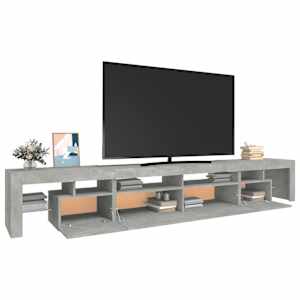 TV skříňka s LED osvětlením betonově šedá 260x36,5x40 cm - obrázek 6