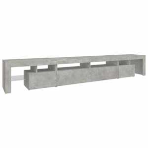 TV skříňka s LED osvětlením betonově šedá 260x36,5x40 cm - obrázek 7