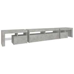 TV skříňka s LED osvětlením betonově šedá 260x36,5x40 cm - obrázek 8