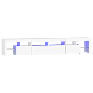 TV skříňka s LED osvětlením bílá 230x36,5x40 cm - obrázek 2