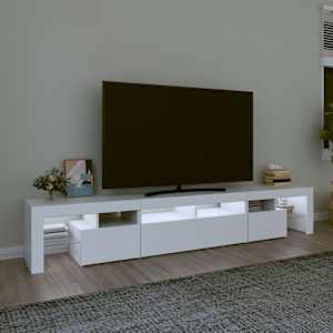 TV skříňka s LED osvětlením bílá 230x36,5x40 cm - obrázek 3