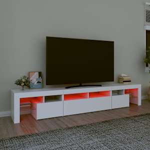 TV skříňka s LED osvětlením bílá 230x36,5x40 cm - obrázek 5