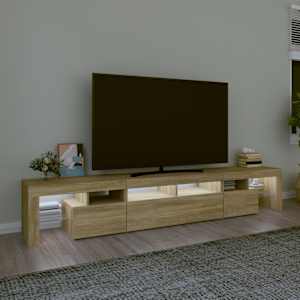 TV skříňka s LED osvětlením dub sonoma 230x36,5x40 cm - obrázek 3