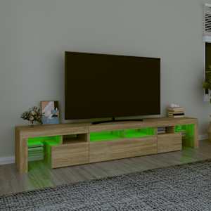 TV skříňka s LED osvětlením dub sonoma 230x36,5x40 cm - obrázek 4