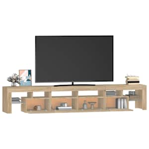 TV skříňka s LED osvětlením dub sonoma 230x36,5x40 cm - obrázek 6