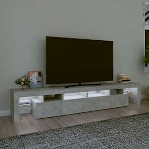 TV skříňka s LED osvětlením betonově šedá 230x36,5x40 cm - obrázek 3