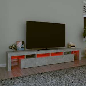 TV skříňka s LED osvětlením betonově šedá 230x36,5x40 cm - obrázek 5