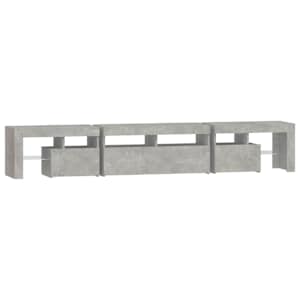 TV skříňka s LED osvětlením betonově šedá 230x36,5x40 cm - obrázek 8