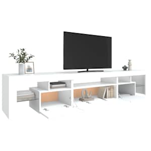 TV skříňka s LED osvětlením bílá 215x36,5x40 cm - obrázek 6