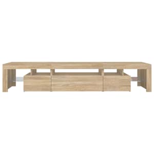 TV skříňka s LED osvětlením dub sonoma 215x36,5x40 cm - obrázek 9
