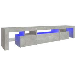 TV skříňka s LED osvětlením betonově šedá 215x36,5x40 cm - obrázek 2
