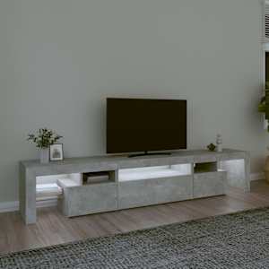 TV skříňka s LED osvětlením betonově šedá 215x36,5x40 cm - obrázek 3