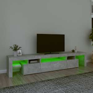 TV skříňka s LED osvětlením betonově šedá 215x36,5x40 cm - obrázek 4