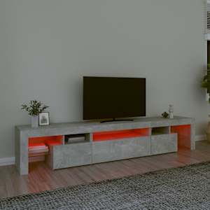 TV skříňka s LED osvětlením betonově šedá 215x36,5x40 cm - obrázek 5