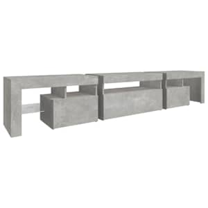 TV skříňka s LED osvětlením betonově šedá 215x36,5x40 cm - obrázek 8