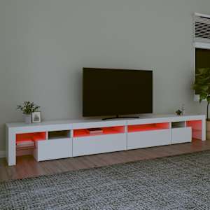 TV skříňka s LED osvětlením bílá 290 x 36,5 x 40 cm - obrázek 5