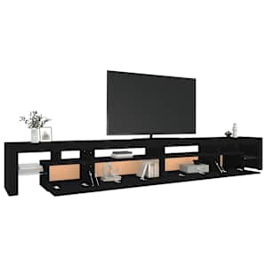 TV skříňka s LED osvětlením černá 290 x 36,5 x 40 cm - obrázek 6