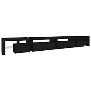 TV skříňka s LED osvětlením černá 290 x 36,5 x 40 cm - obrázek 8