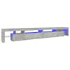vidaXL telerialus LED-tuledega, betoonhall, 290x36,5x40 cm