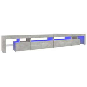 TV skříňka s LED osvětlením betonově šedá 290x36,5x40 cm - obrázek 2