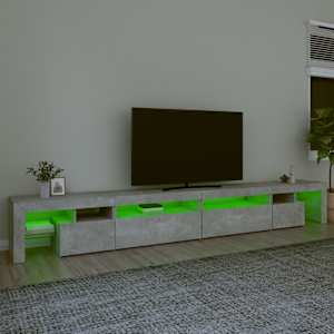 TV skříňka s LED osvětlením betonově šedá 290x36,5x40 cm - obrázek 4