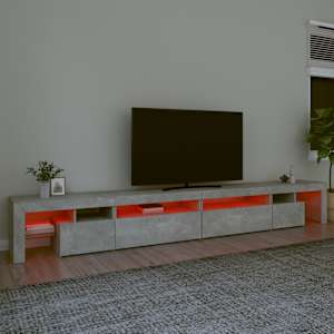 TV skříňka s LED osvětlením betonově šedá 290x36,5x40 cm - obrázek 5
