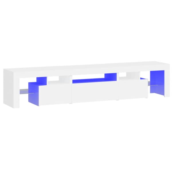 vidaXL telerialus LED-tuledega, valge, 200x36,5x40 cm